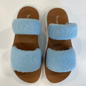 KOOLABURRA by UGG Alane Terry Slide Sandal Blue Size 9
